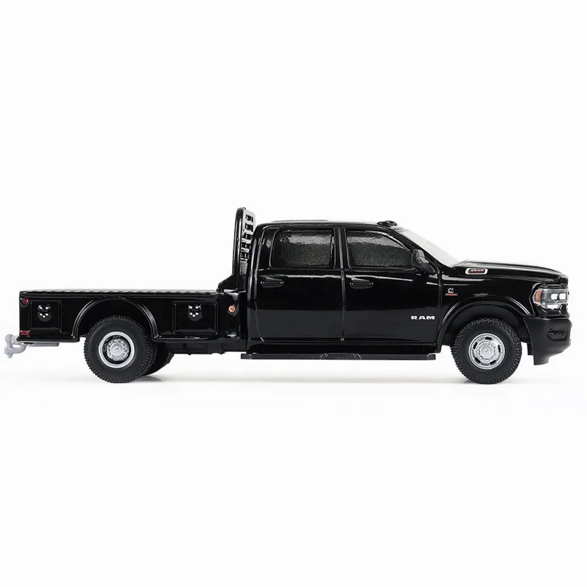 1/64 2023 Ram 3500 Dually Flatbed, Black, Dually Drivers Series 16