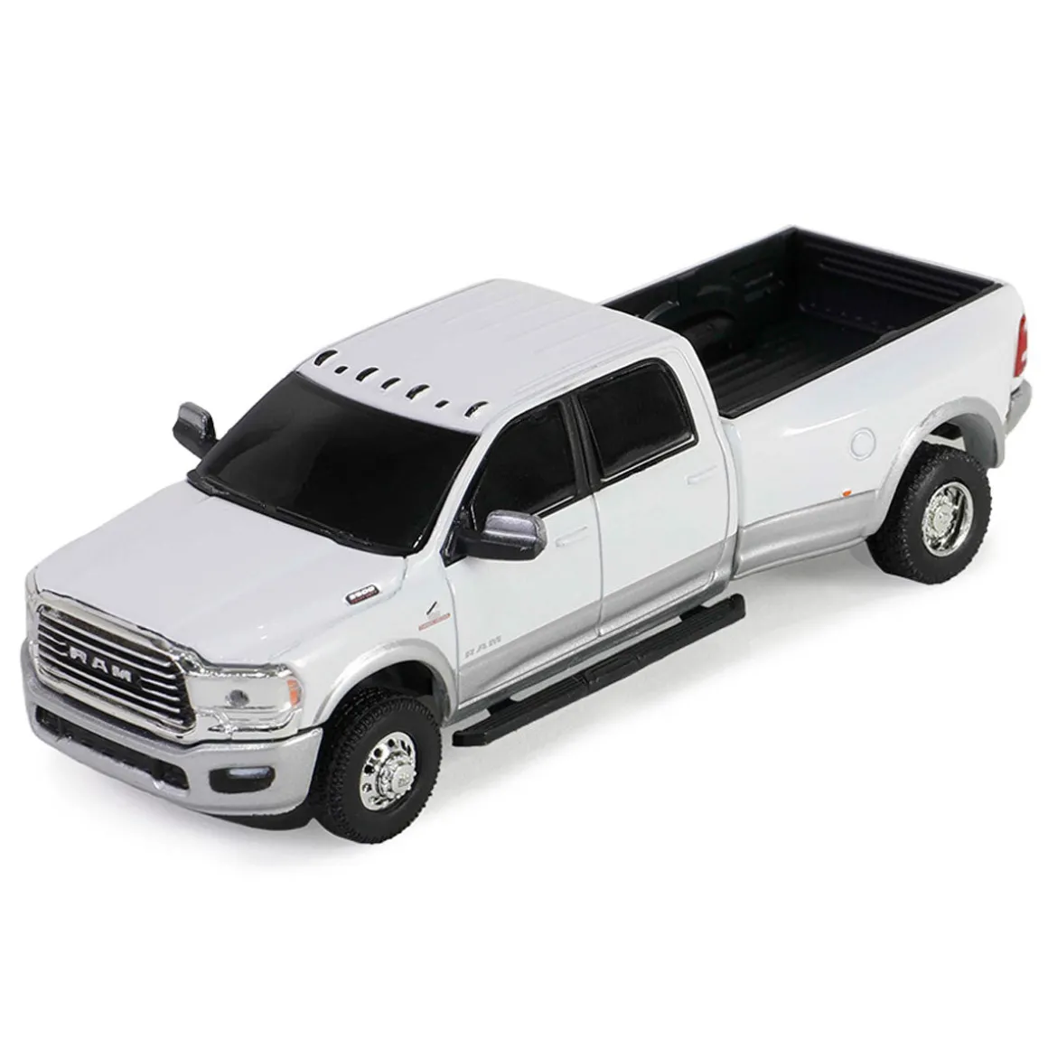 1/64 2020 Ram 3500 Laramie Dually, Bright White & Billet Silver, Dually Drivers Series 14