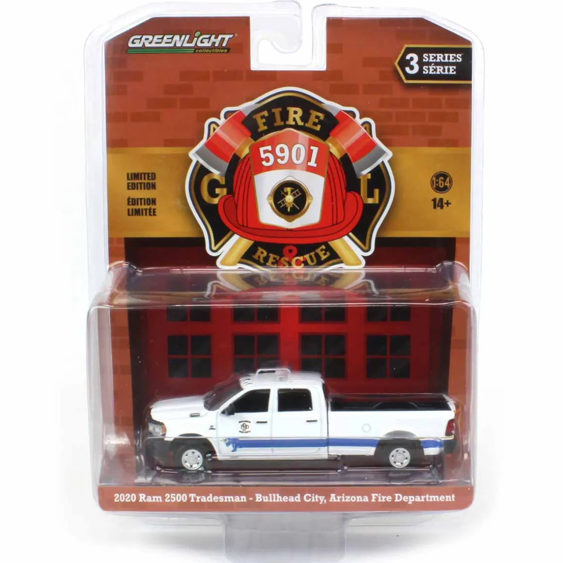 1/64 2020 Ram 2500 Tradesman, Bullhead Fire Department, AZ, Fire & Rescue Series 3