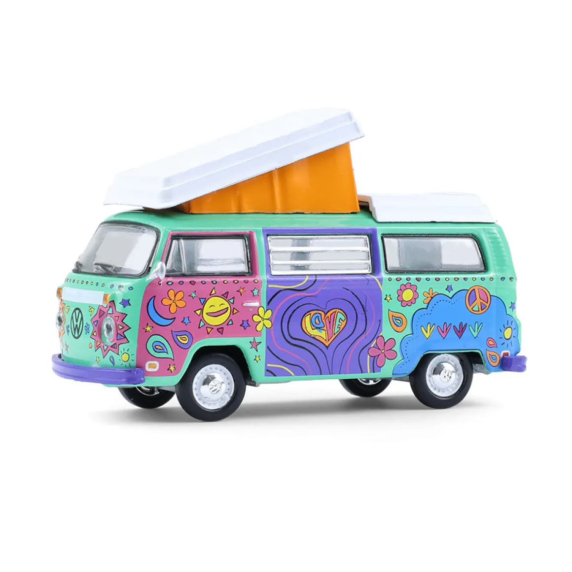 1/64 1973 Volkswagen Type 2 Westfalia Campmobile, Music Festival Van, Club Vee-Dub Series 21