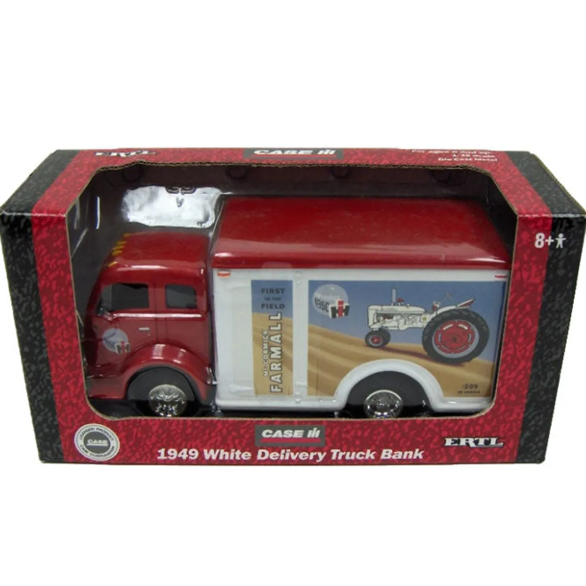 1/25 1949 White Delivery Truck Bank #209 "1st in the Field" White Demo Farmall Scene