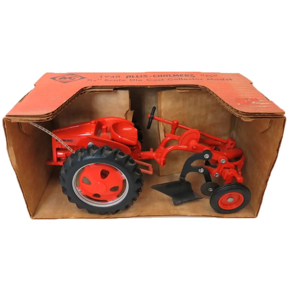 1/16 Allis Chalmers G with Plow, Older Orange Box