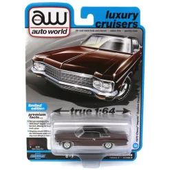 1/64 Auto World 2022 Release 4A, Luxury Cruisers - 1970 Chevrolet Impala, Black Cherry