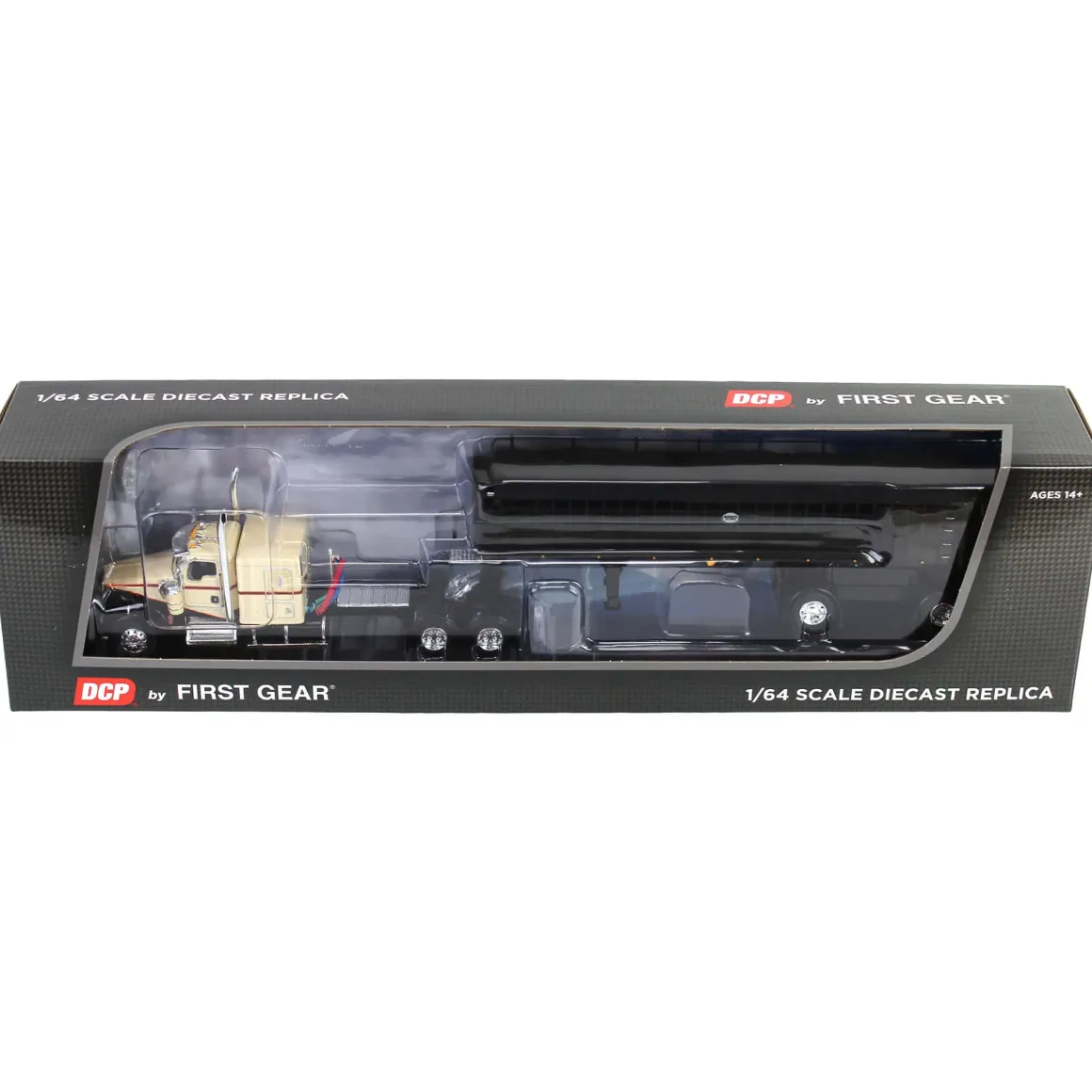 1/64 Beige/Black Kenworth W900 with MAC Coal Dump Trailer, DCP by First Gear