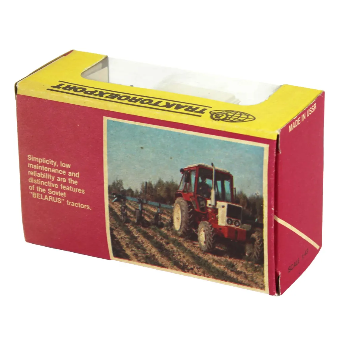 1/43 Belarus MT3-82 Tractor with Cab, Lights, and Blank Rims