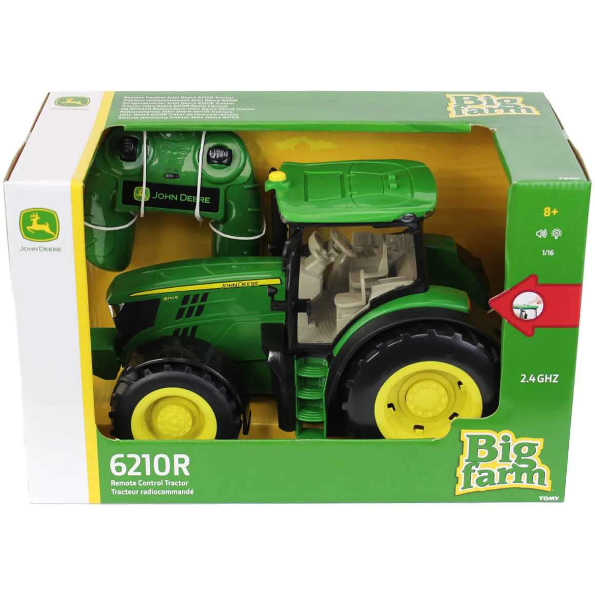 1/16 Big Farm John Deere 6210R Remote Control Tractor