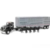 1/16 Big Farm Peterbilt 367 Semi with Livestock Trailer and 4 Cows