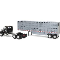 1/16 Big Farm Peterbilt 367 Semi with Livestock Trailer and 4 Cows