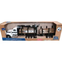 1/16 Big Farm Peterbilt Model 367 Log Truck with Pup Trailer and Logs