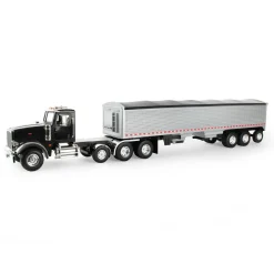 1/16 Big Roads Black Peterbilt Model 367 with Grain Trailer and Lights & Sounds