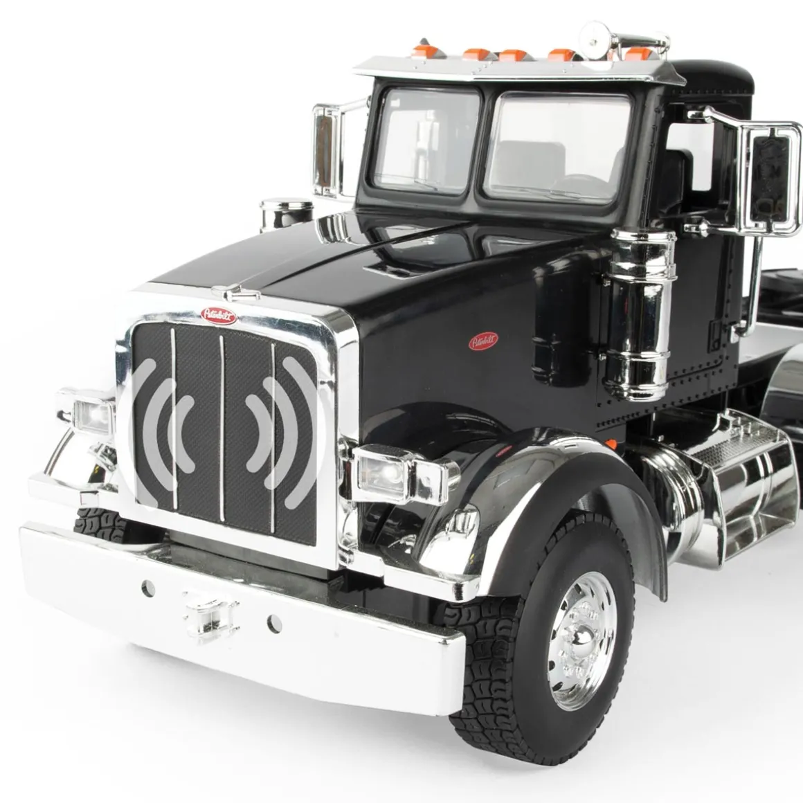 1/16 Big Roads Black Peterbilt Model 367 with Grain Trailer and Lights & Sounds