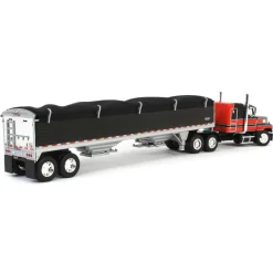 1/64 Black & Red Ford LTL 9000 with Wilson Grain Trailer, DCP by First Gear