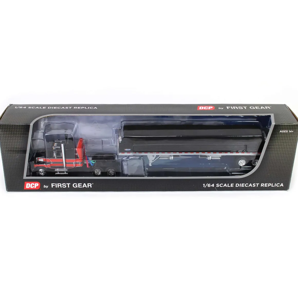 1/64 Black & Red Ford LTL 9000 with Wilson Grain Trailer, DCP by First Gear