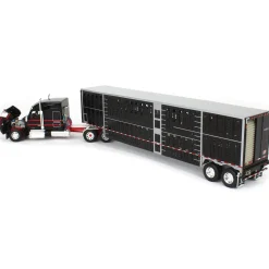 1/64 Black & Red Kenworth W990 with Wilson Silverstar Livestock Trailer, DCP by First Gear
