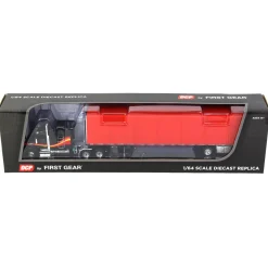 1/64 Black & Red Peterbilt 579 Sleeper w/ 53' Utility Roll Tarp Trailer, DCP by First Gear
