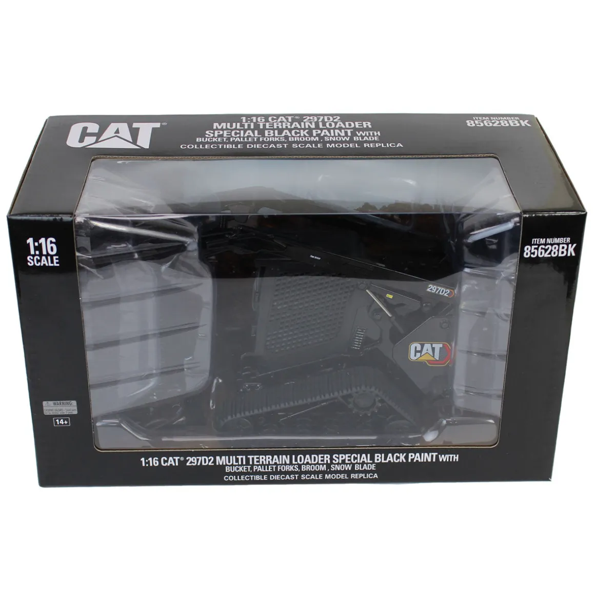 1/16 Black High Detail Caterpillar Tracked 297D2 Skid Steer Loader, ERTL Exclusive