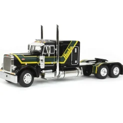 1/64 Black Husky Peterbilt 379 w/ Fontaine Renegade Lowboy & Husky Manure Spreader, DCP by First Gear