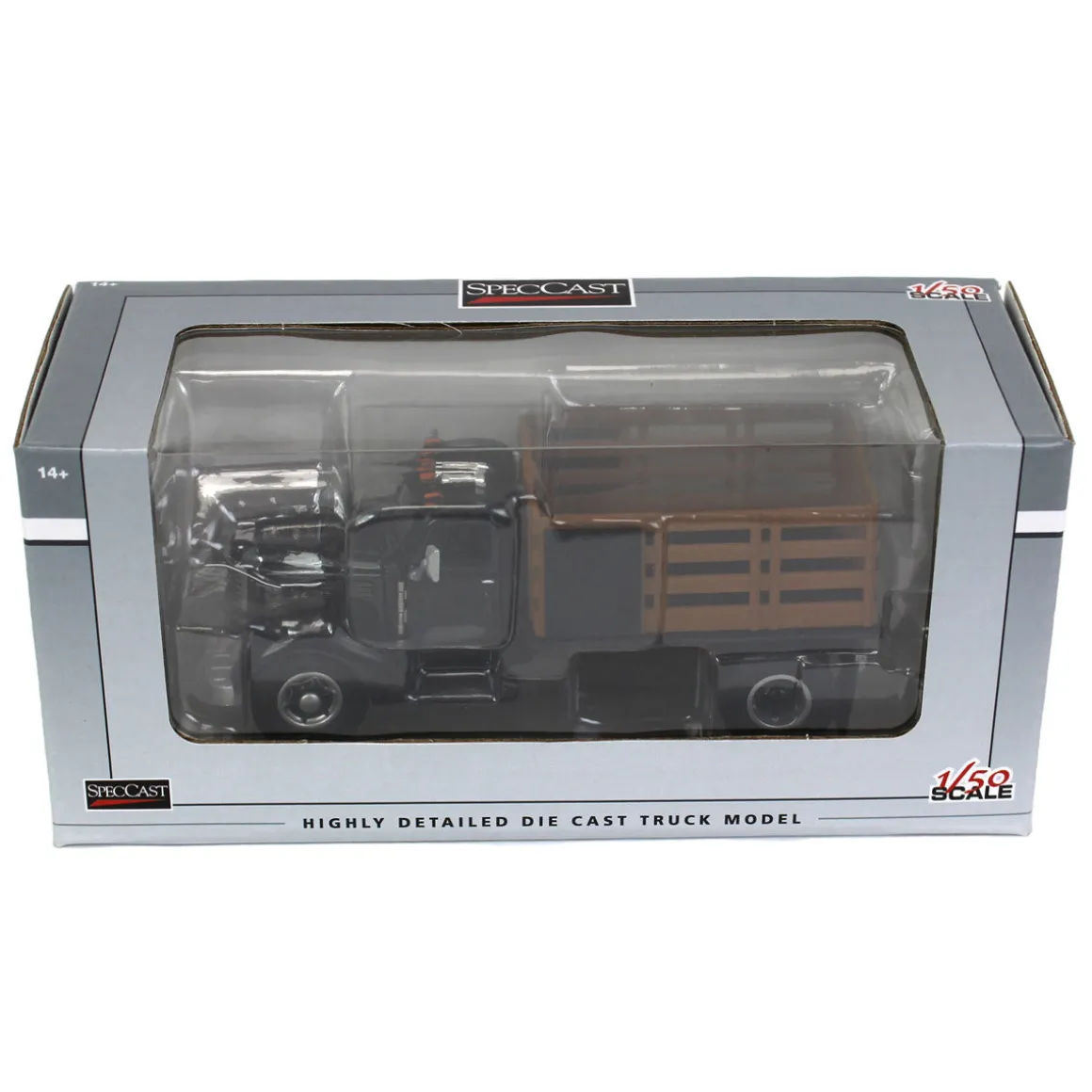 1/50 Black International KB-8 Truck with Stake Bed