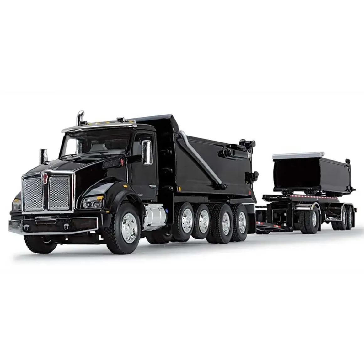 1/64 Black Kenworth T880 Rogue Dump w/ Rogue Transfer Dump Trailer, DCP by First Gear