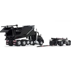 1/64 Black Kenworth T880 Rogue Dump w/ Rogue Transfer Dump Trailer, DCP by First Gear