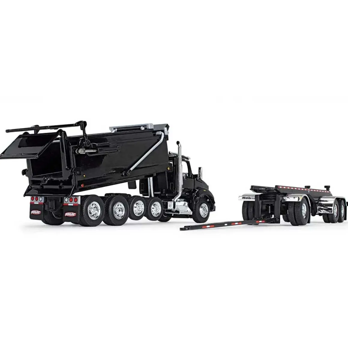 1/64 Black Kenworth T880 Rogue Dump w/ Rogue Transfer Dump Trailer, DCP by First Gear