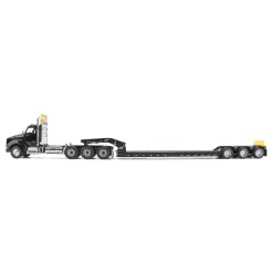 1/50 Black Kenworth T880 SBFA with Black Trail King TK120 HDG Lowboy Trailer