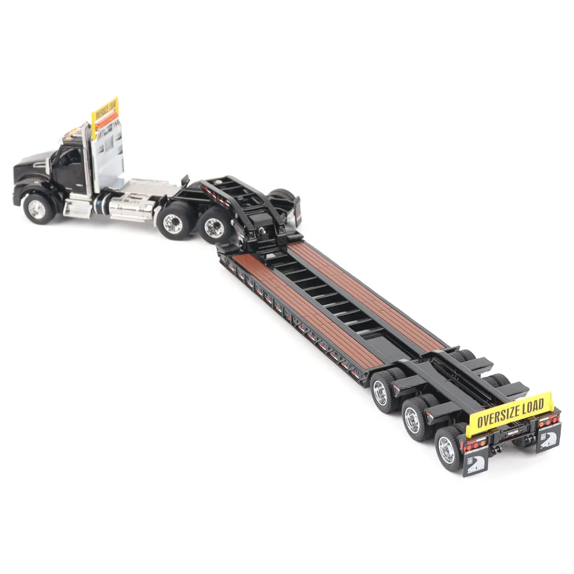 1/50 Black Kenworth T880 SBFA with Black Trail King TK120 HDG Lowboy Trailer