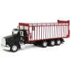 1/64 Black Peterbilt 385 w/ Red & White Meyer 8126RT Boss Forage Box