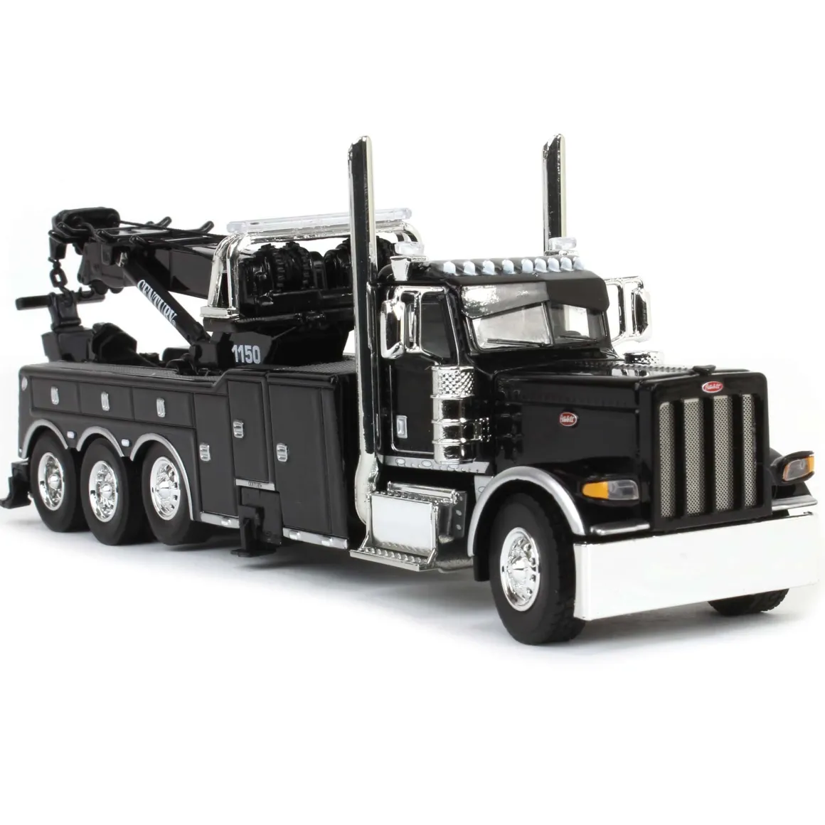 1/64 Black Peterbilt 389 with Century 1150 Rotator Wrecker, DCP by First Gear