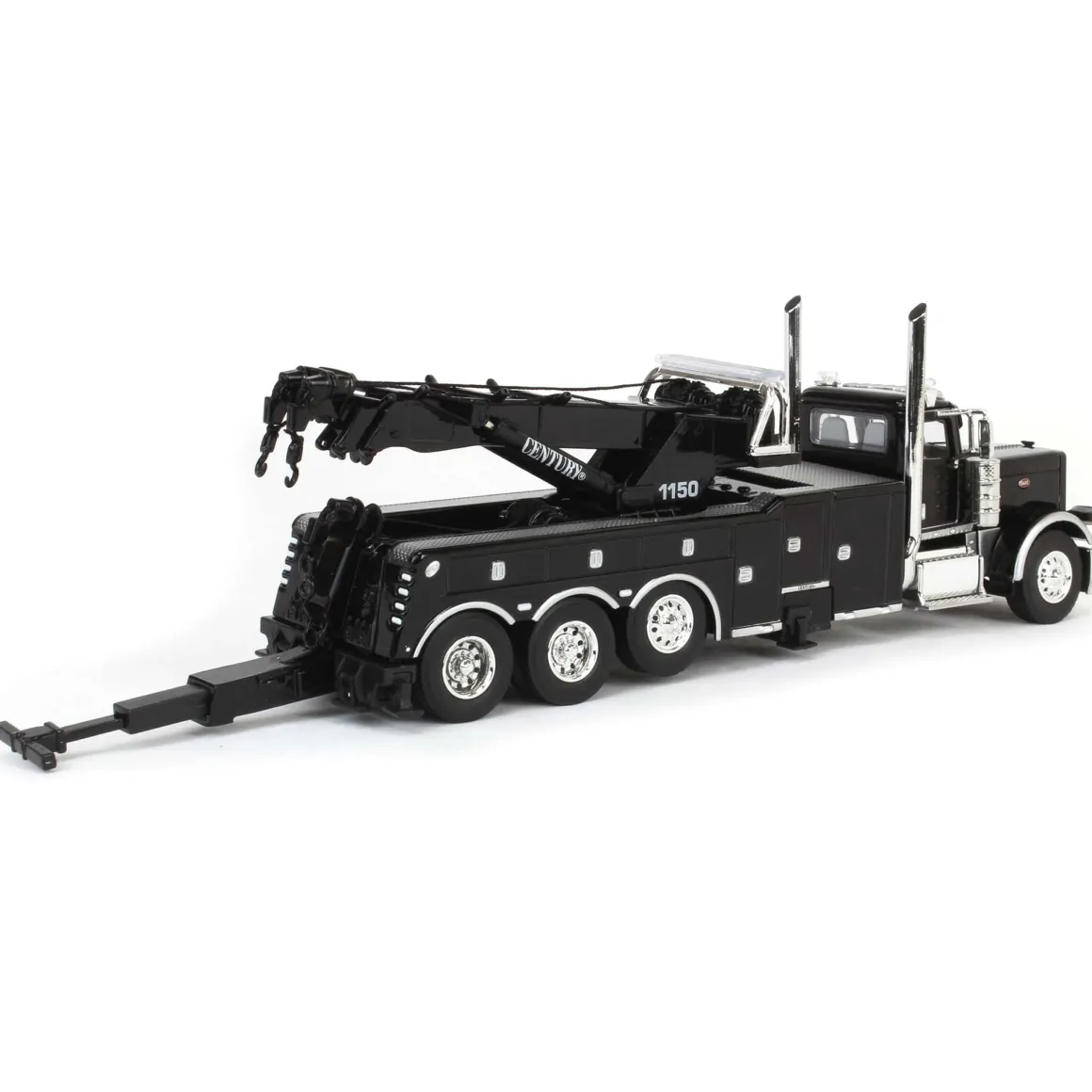 1/64 Black Peterbilt 389 with Century 1150 Rotator Wrecker, DCP by First Gear