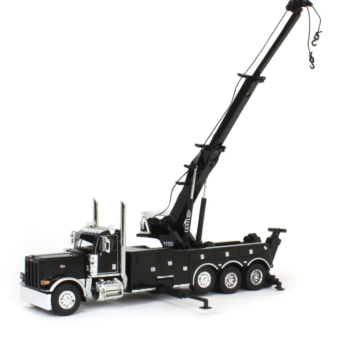 1/64 Black Peterbilt 389 with Century 1150 Rotator Wrecker, DCP by First Gear