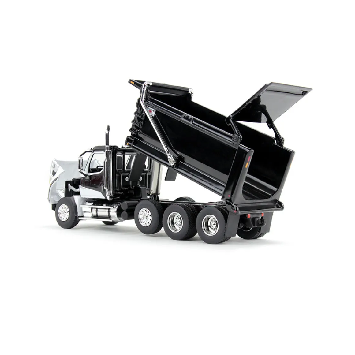 1/64 Black Western Star 49X with Ox Bodies Dump & Beaver Tail Trailer, DCP by First Gear