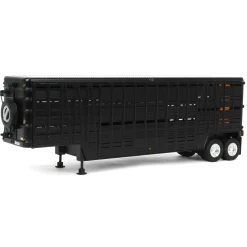 1/64 Black Wilson Tandem-Axle 40ft Vintage Livestock Trailer