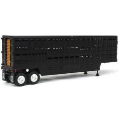 1/64 Black Wilson Tandem-Axle 40ft Vintage Livestock Trailer