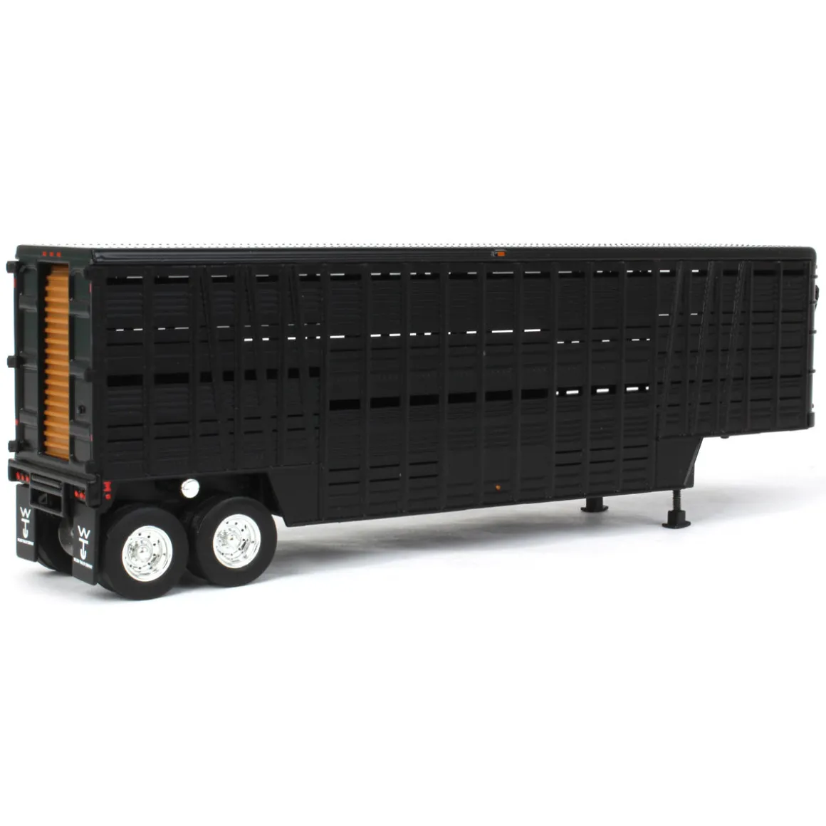 1/64 Black Wilson Tandem-Axle 40ft Vintage Livestock Trailer