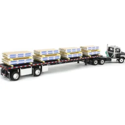 1/64 Black/Silver Mack Pinnacle with 53ft Wilson Roadbrute Trailer & Pallet Load, DCP by First Gear