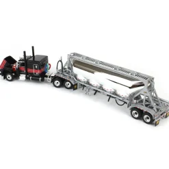 1/64 Black/Viper Red Peterbilt 389 with J&L Pneumatic Tank Trailer, DCP by First Gear