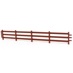 1/64 Brown 3 Rail Fence 6in Sections, 6 Pack