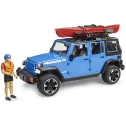 1/16 Bruder Jeep Wrangler Rubicon Unlimited with Kayak and Kayaker
