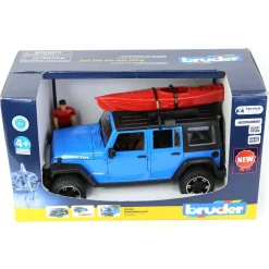 1/16 Bruder Jeep Wrangler Rubicon Unlimited with Kayak and Kayaker