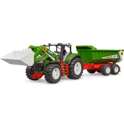 1/16 Bruder Roadmax Tractor with Front Loader and Tipping Trailer