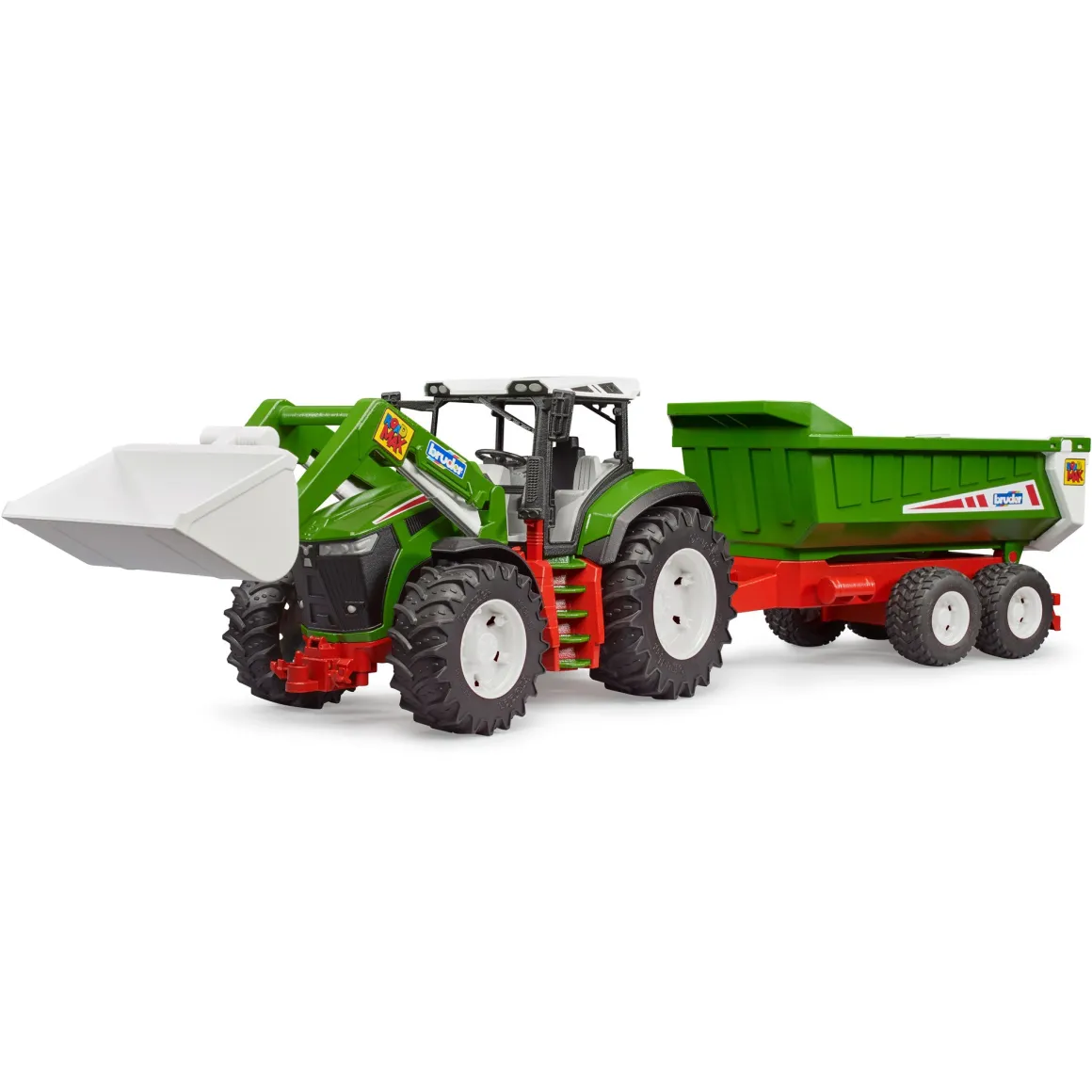 1/16 Bruder Roadmax Tractor with Front Loader and Tipping Trailer