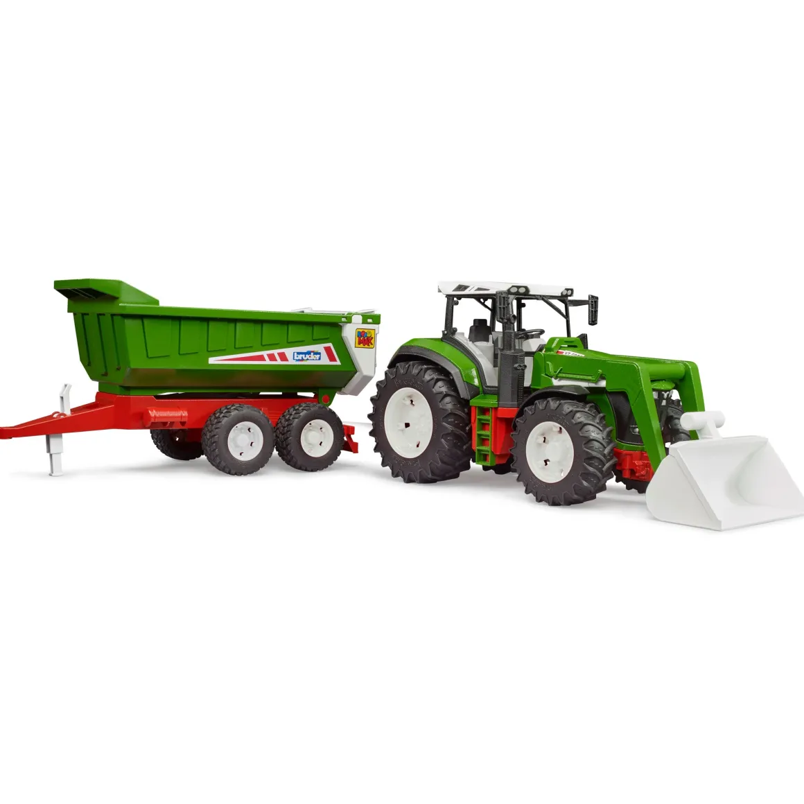 1/16 Bruder Roadmax Tractor with Front Loader and Tipping Trailer