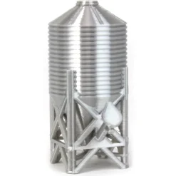 1/64 Bulk Short Stack Hopper Feed Bin with Auger, 3D Printed