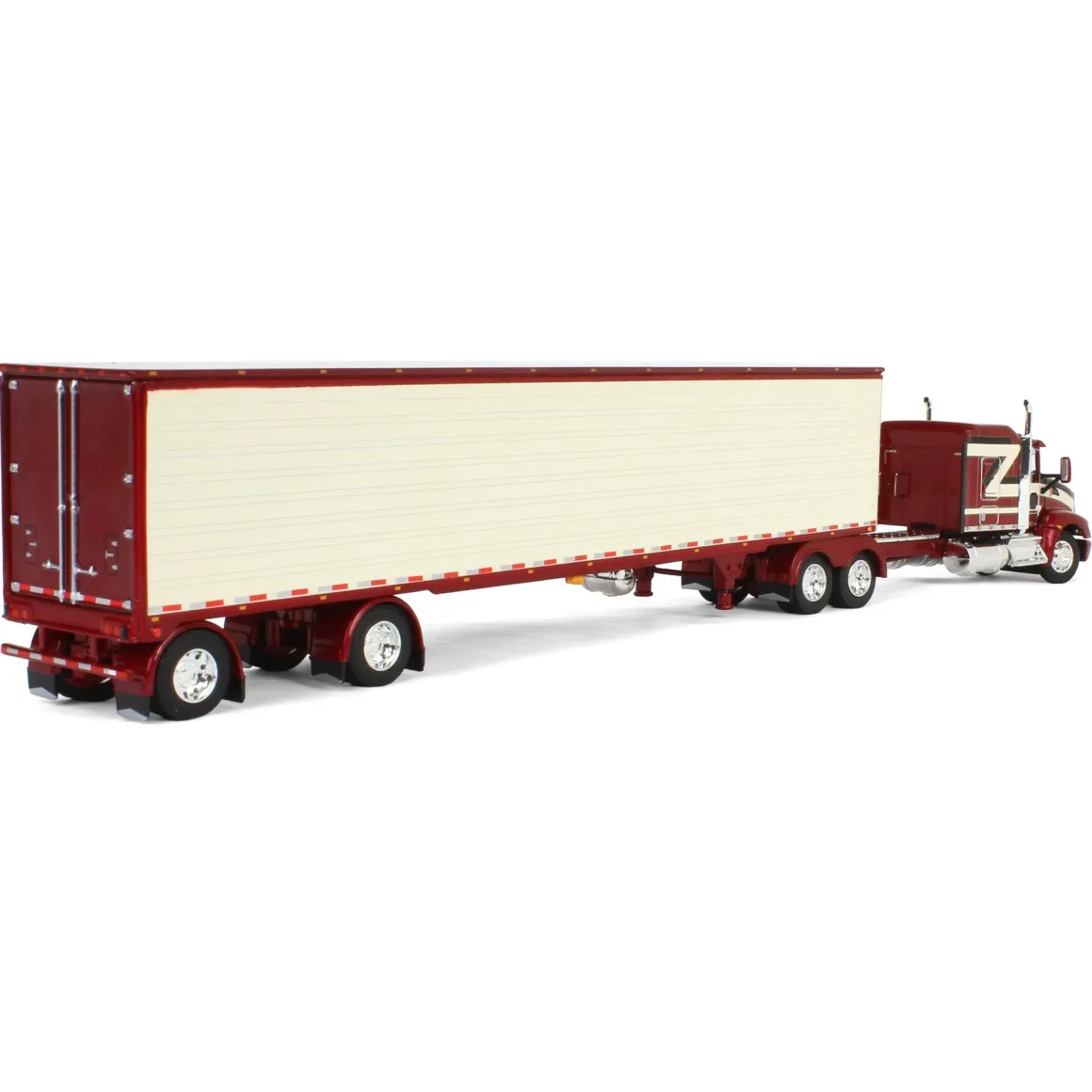 1/64 Candy Red/Ivory Kenworth T660 with Spread Axle Reefer Trailer, DCP by First Gear