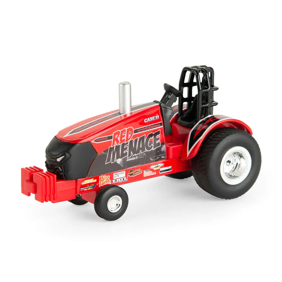1/64 Case IH "Red Menace" Pulling Tractor with Pickup Truck & Trailer