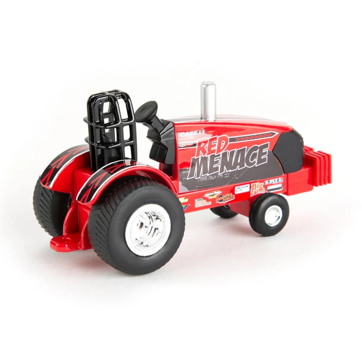 1/64 Case IH "Red Menace" Pulling Tractor with Pickup Truck & Trailer