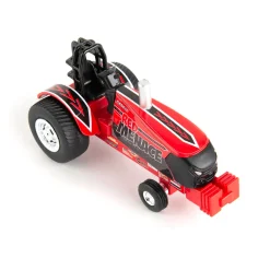 1/64 Case IH "Red Menace" Pulling Tractor with Pickup Truck & Trailer