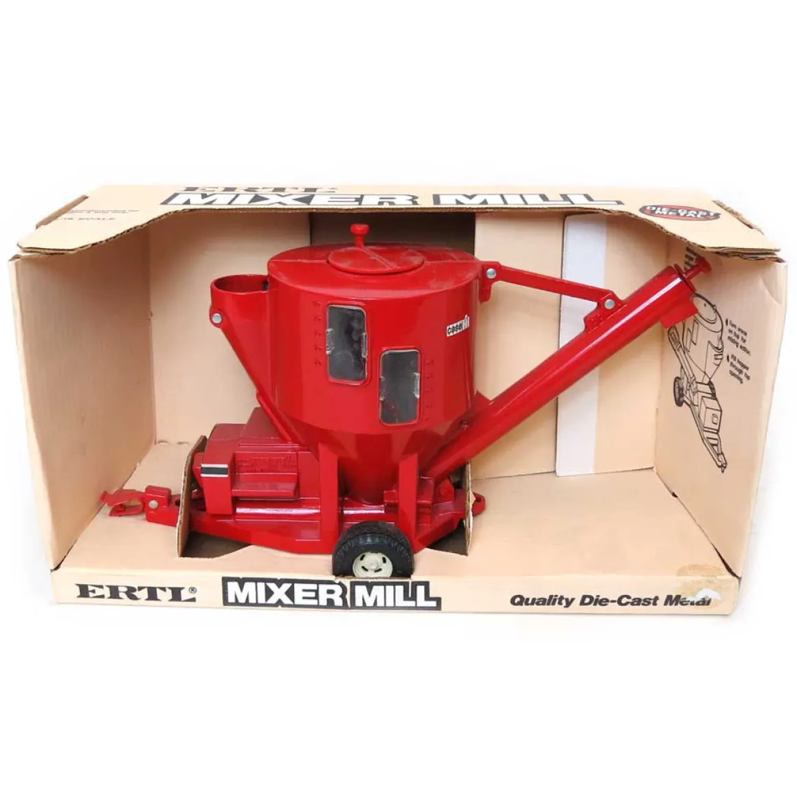1/16 Case IH Red Die-cast Mixer Mill with Working Augers, Made in the USA