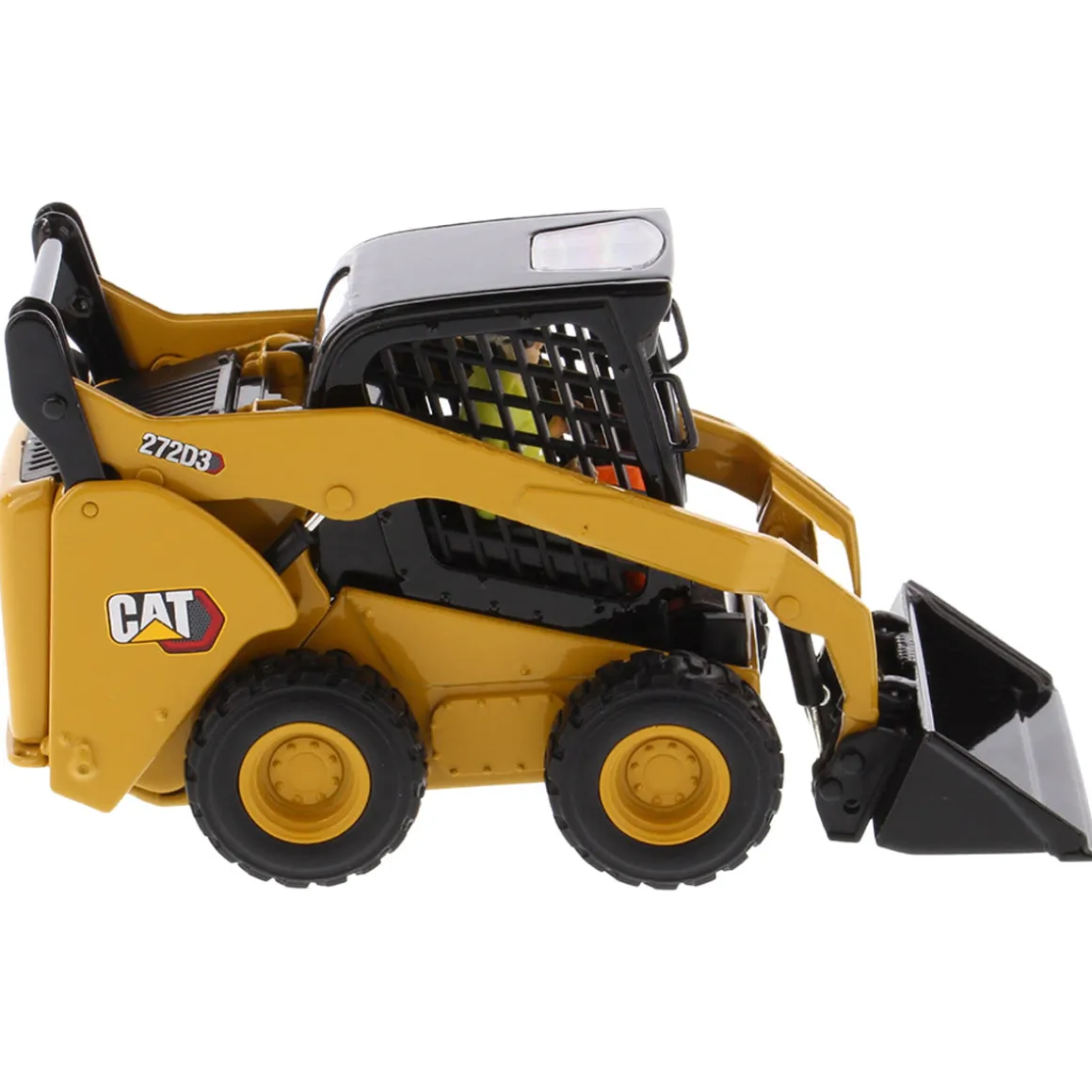 1/32 CAT 272D3 Skid Steer Loader w/ Bucket, Fork and Grapple Tools